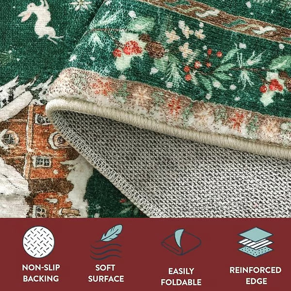 ๐Soft Christmas Tree Santa Claus Carpet Runner